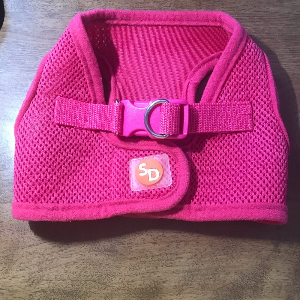 Pink small dogs harness